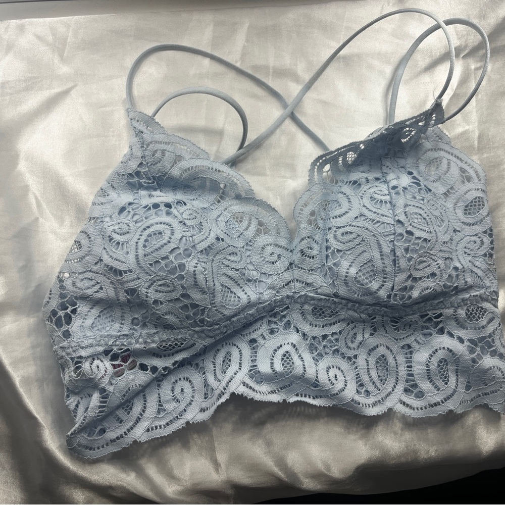 Lace Bralette in Light Blue